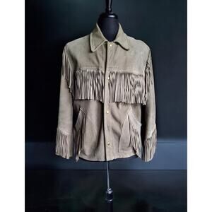 Vintage 60's-70's Suede Fringe Western jacket. So good! read full description